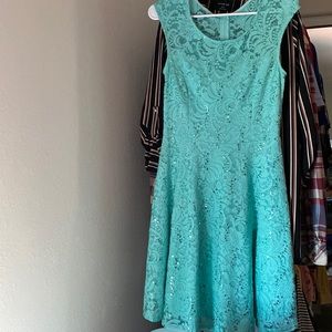 Beautiful blue dress with sparkles.